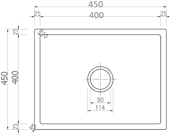 Prometheus Under/Overmount Granite Sink W450mm Arkware Kitchen and Bathroom Accessories